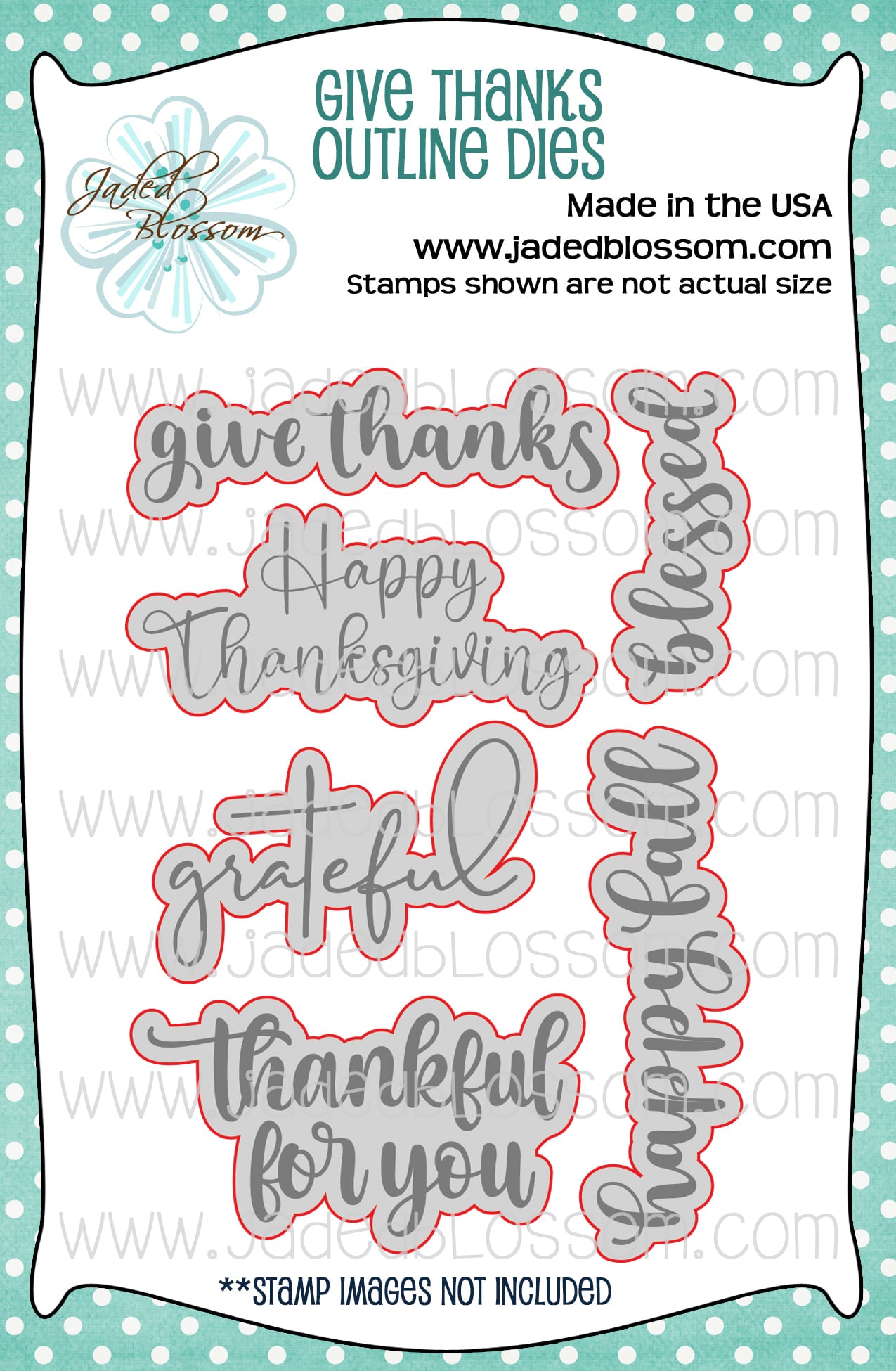 Give Thanks Outline Dies