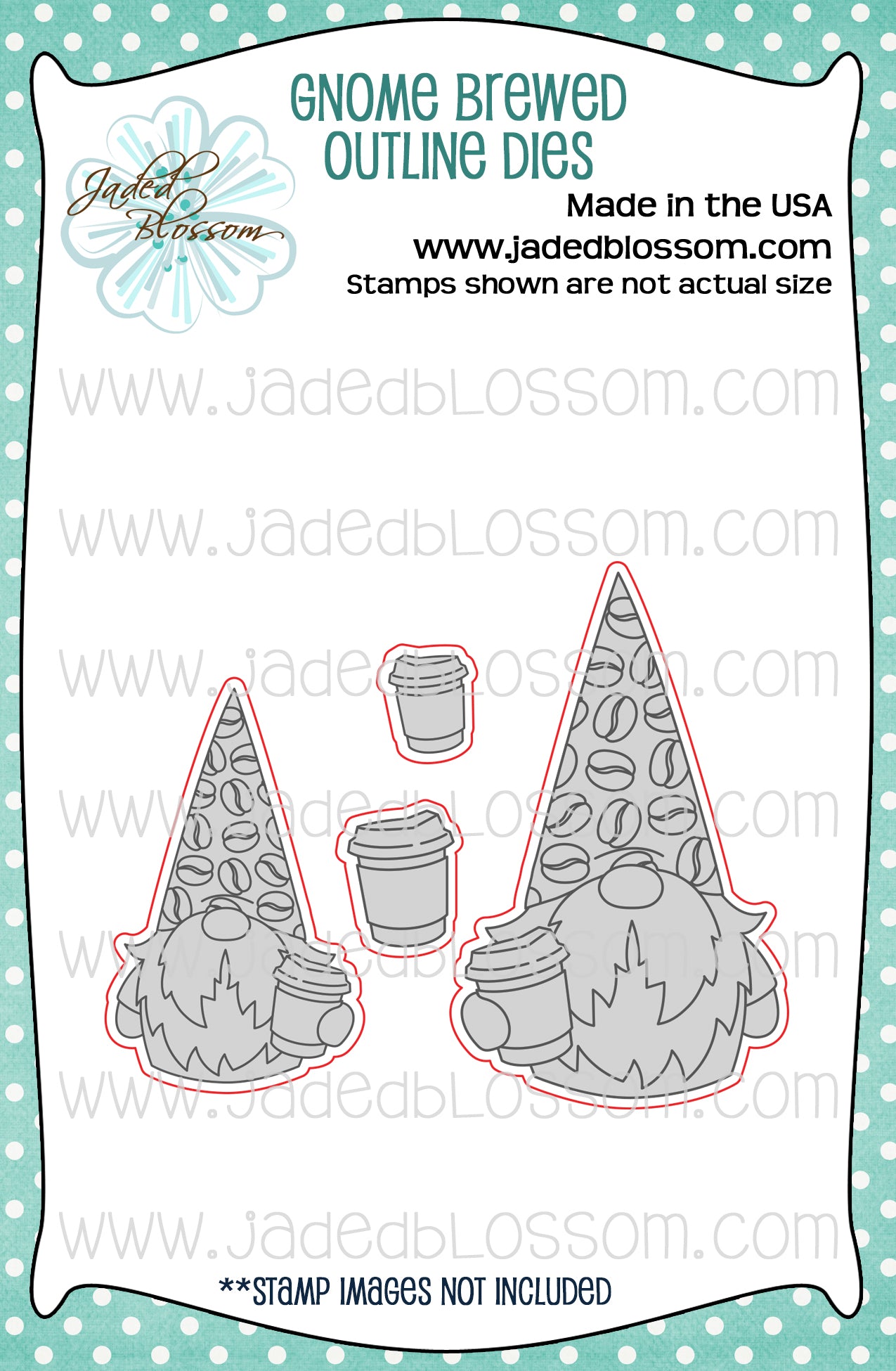 Gnome Brewed Outline Dies