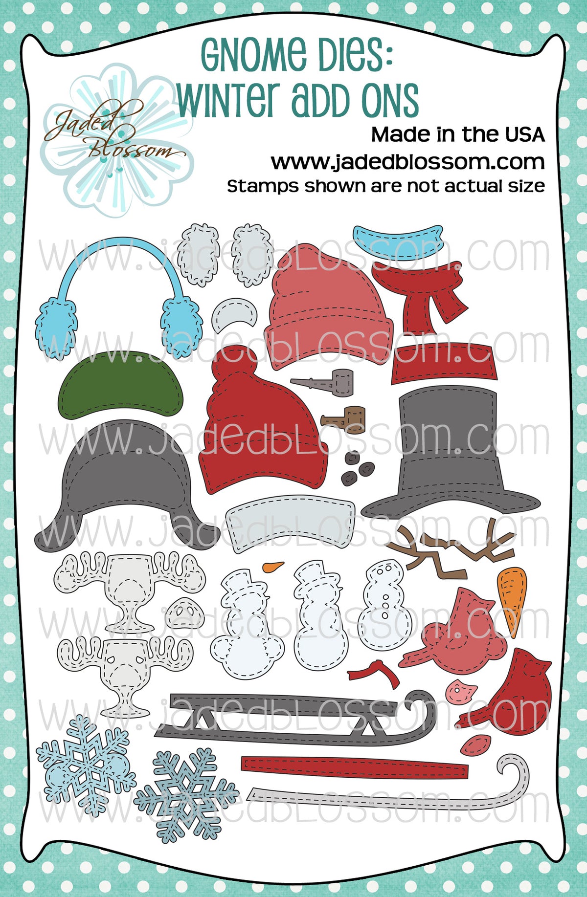 Winter Add Gnome Dies: Winter Add Ons - Jaded Blossom