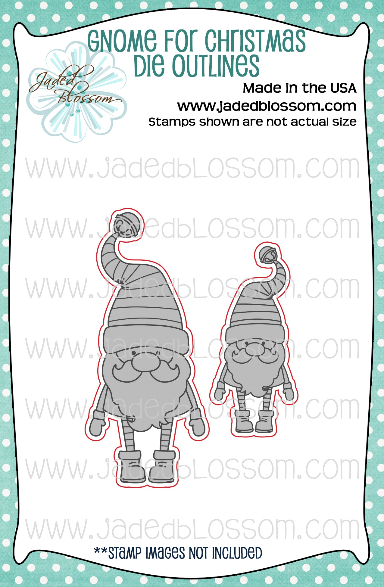 Gnome For Christmas Outline Dies