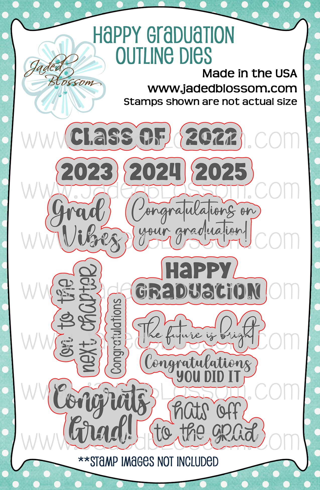 Happy Graduation Outline Dies