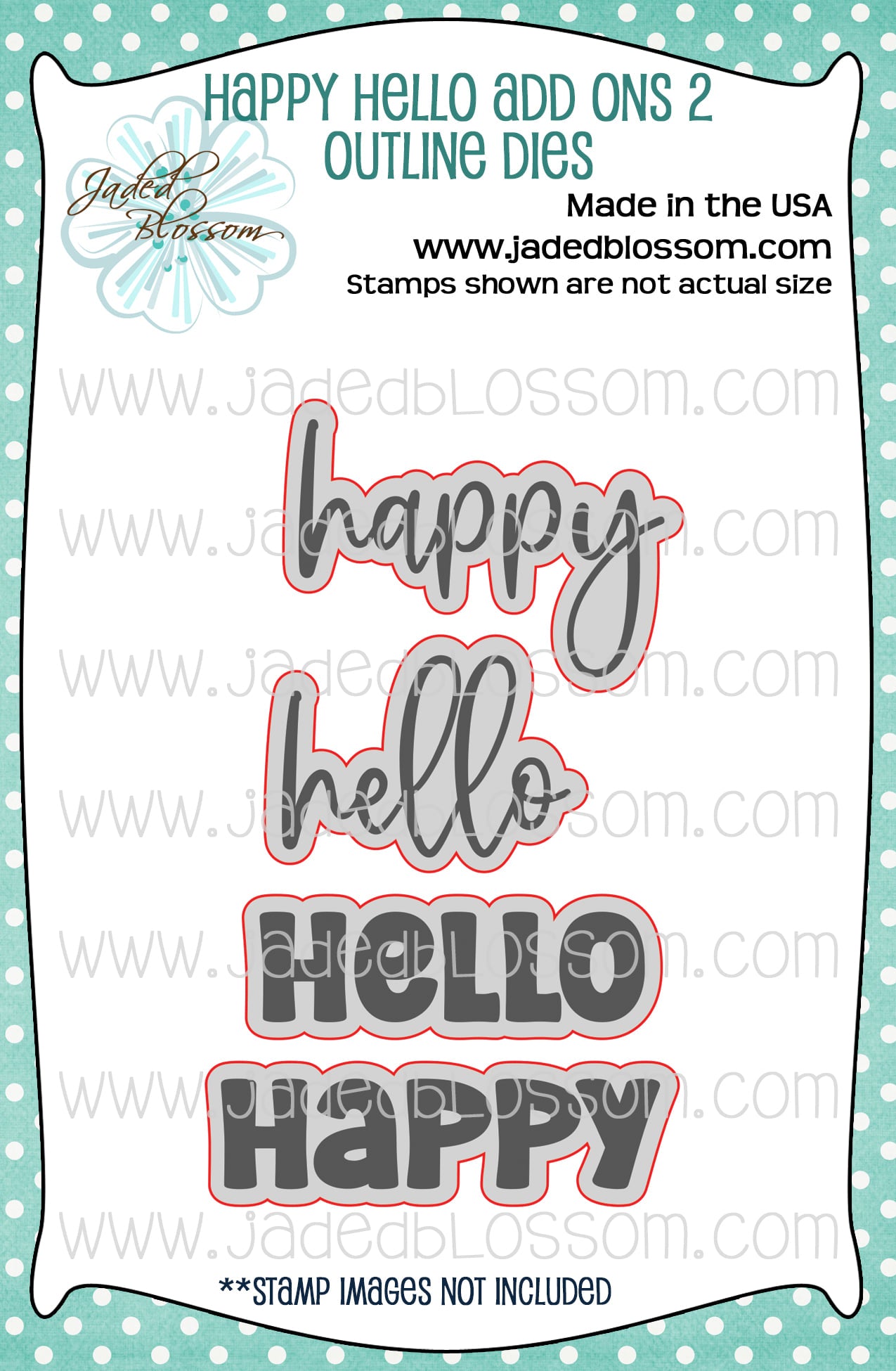 Happy Hello Add Ons 2 Outline Dies