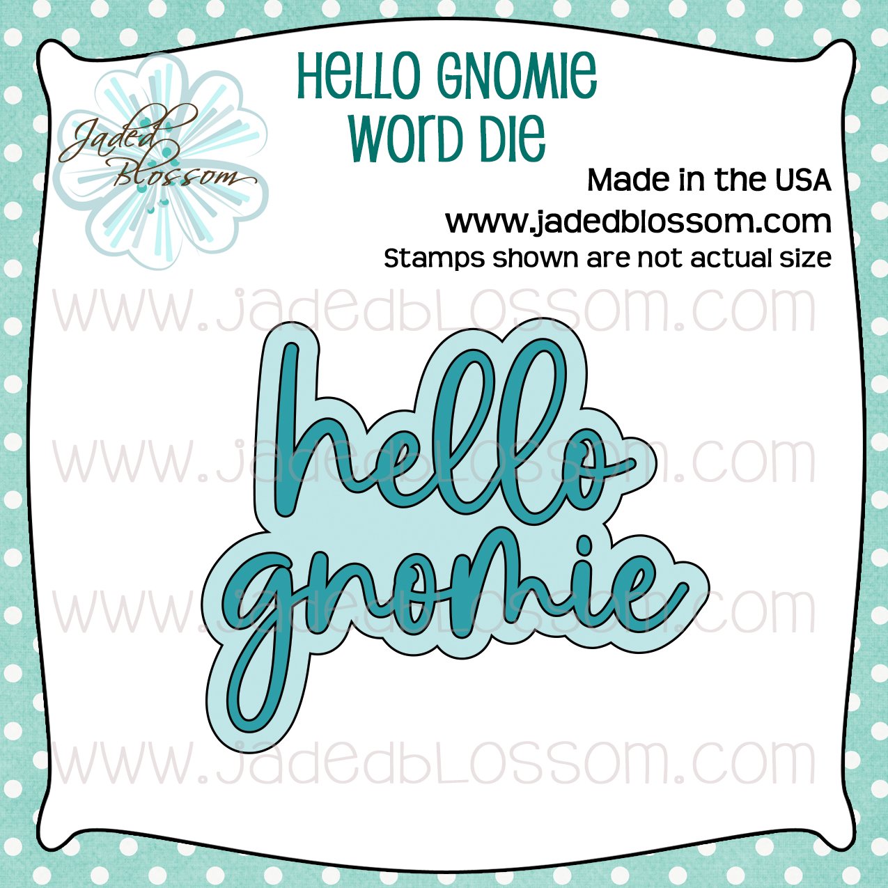 Hello Gnomie Word Die