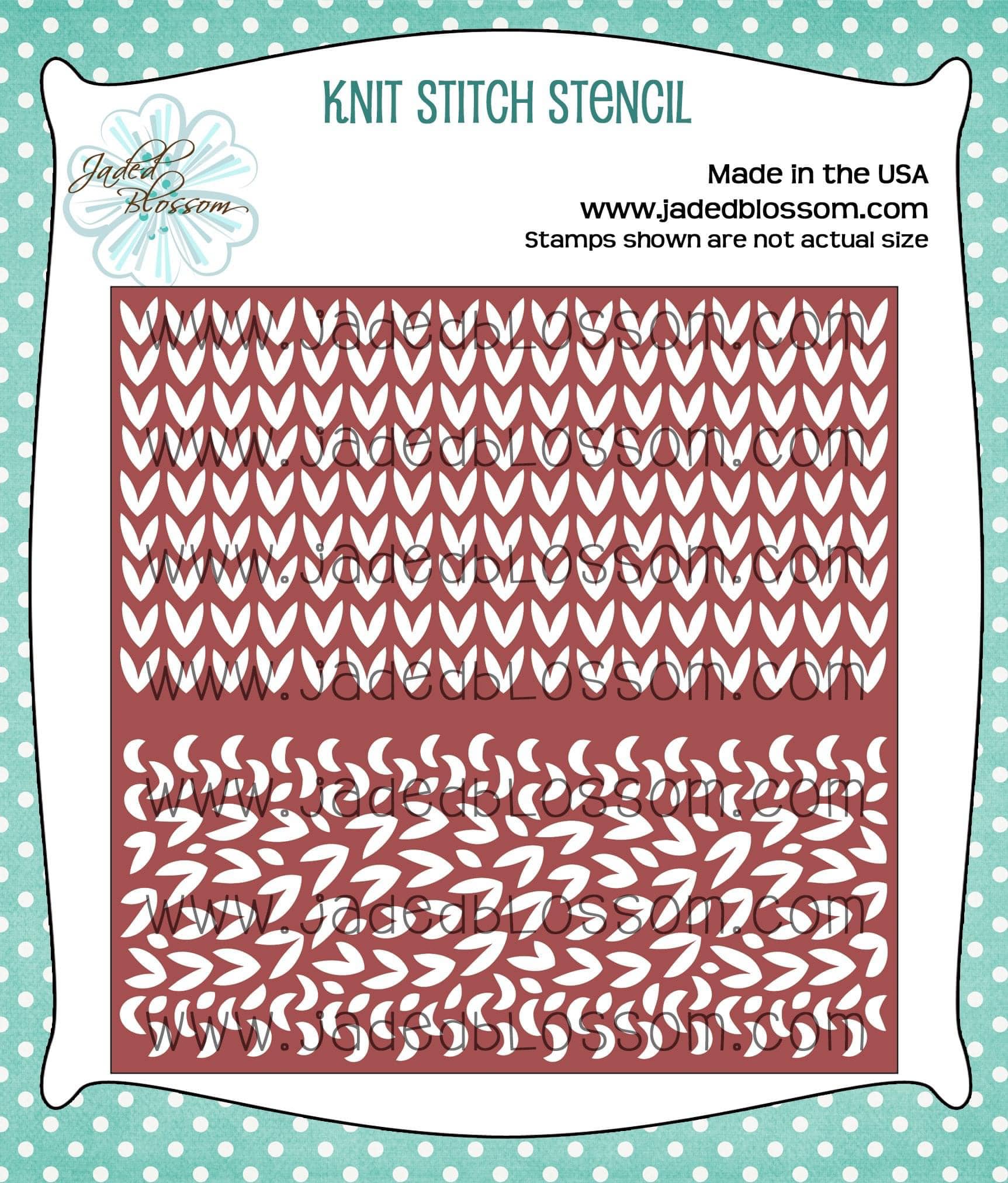 Knit Stitch Stencil