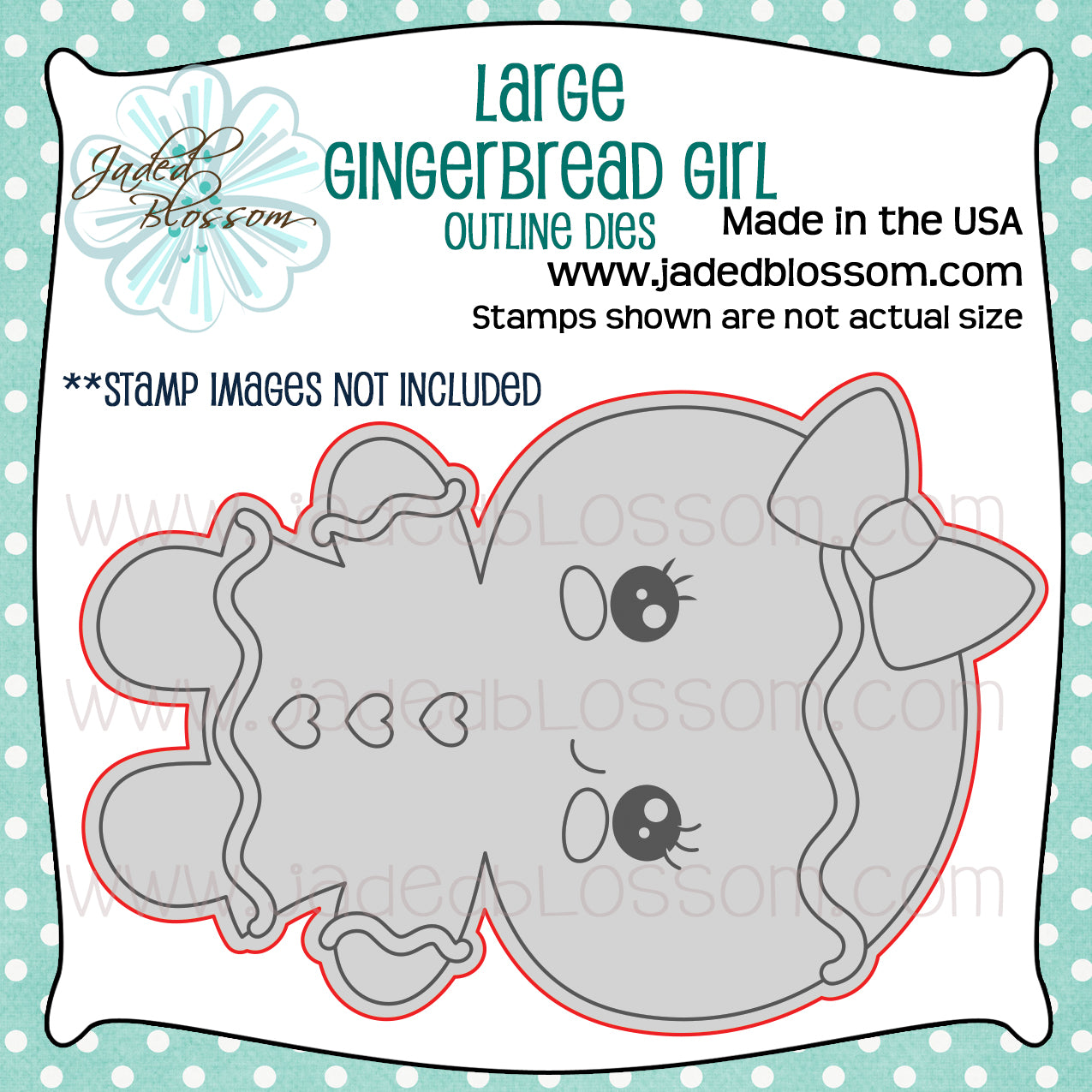 Large Gingerbread Girl Outline Dies