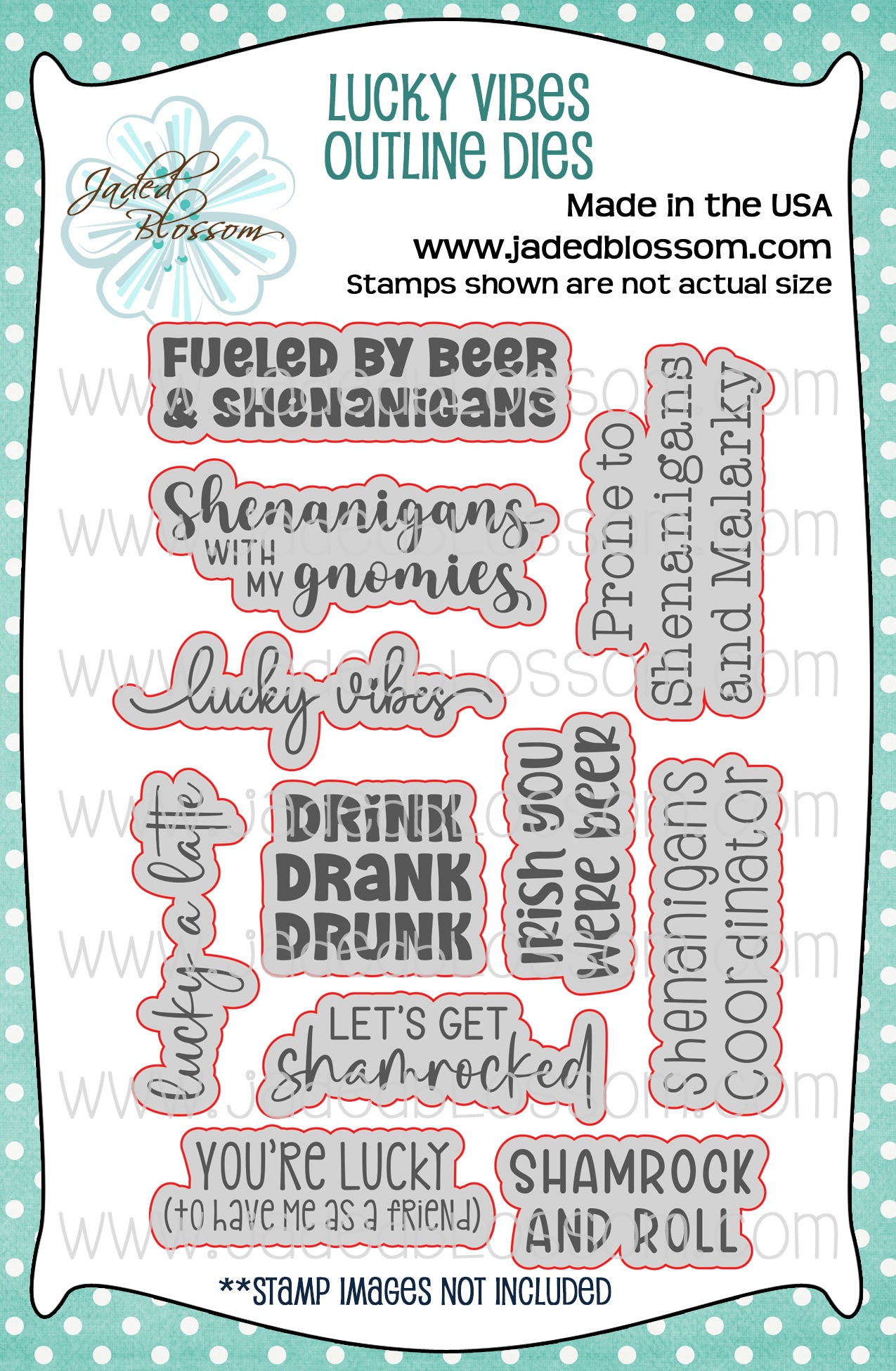 Lucky Vibes Outline Dies