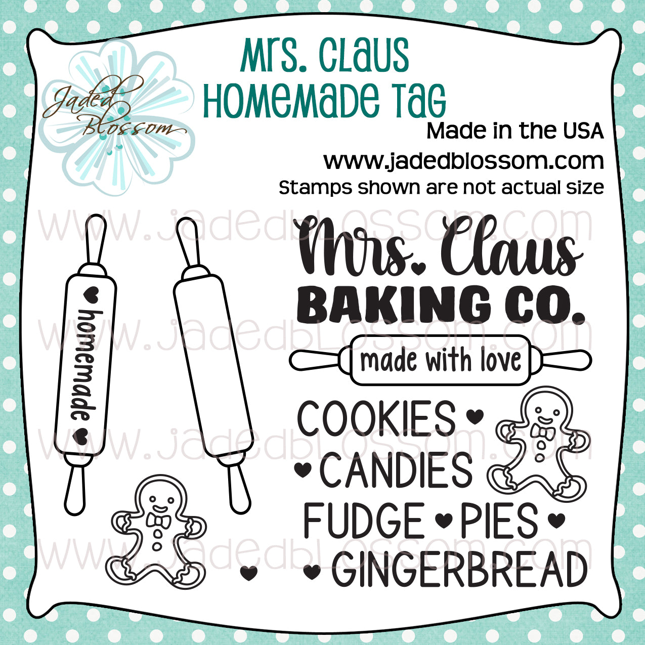 Mrs Claus Homemade Tag