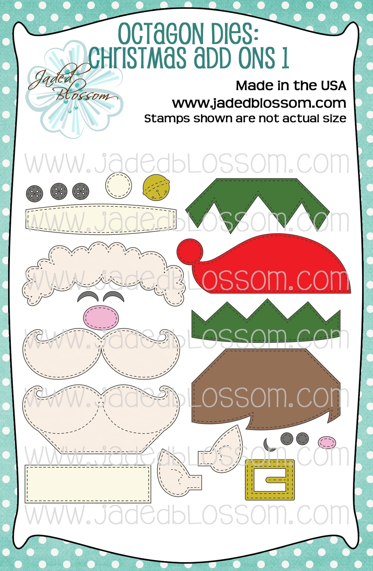 Octagon Treat Box Dies: Christmas Add Ons 1