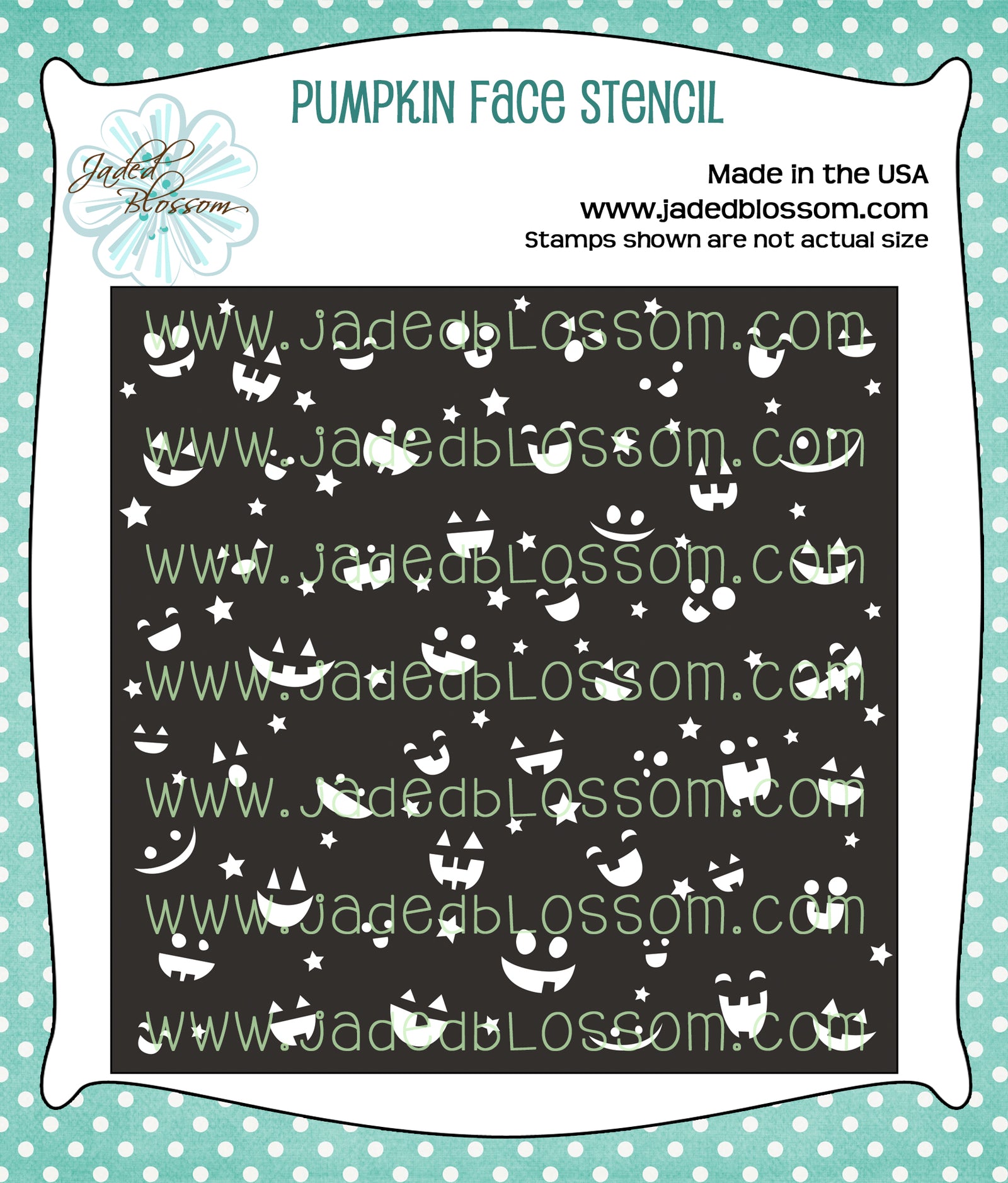 Pumpkin Face Stencil