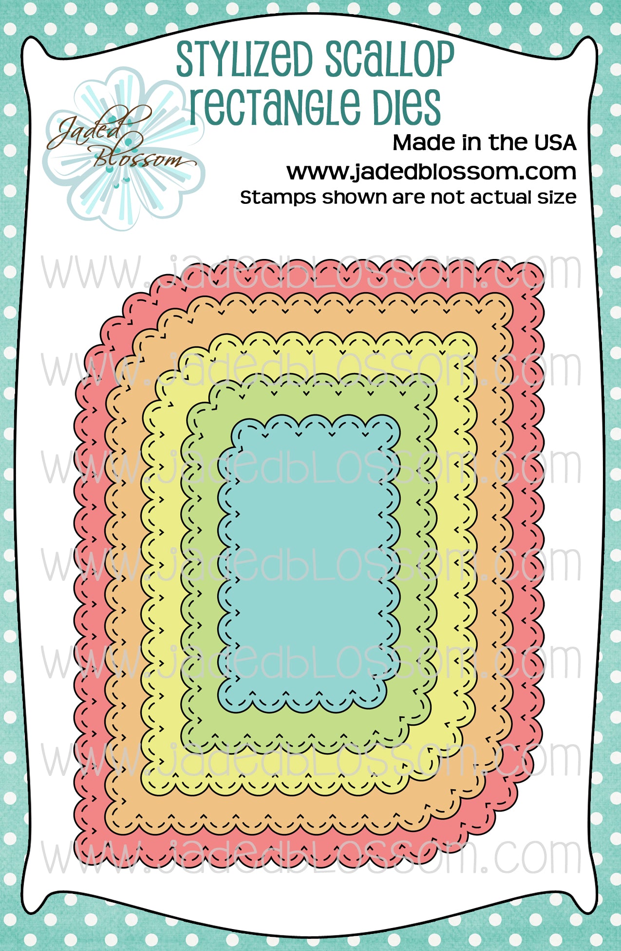 Stylized Scallop Rectangle Dies