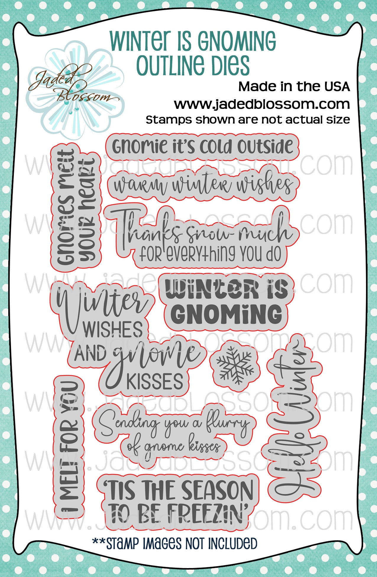 Winter is Gnoming Outline Dies